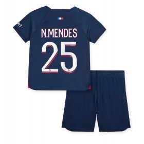 Paris Saint-Germain Nuno Mendes #25 Heimtrikot 2023-24 Kurzarm (+ kurze hosen)